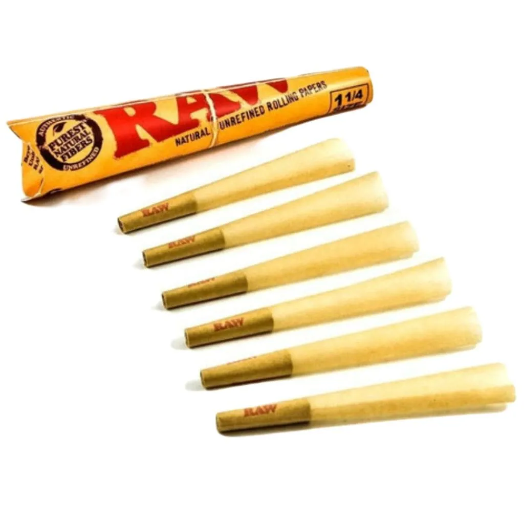 Papel Raw Cone Natural 1 1/4 6Un